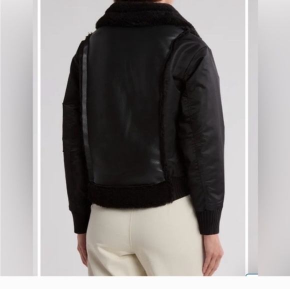 NWT Jason Wu Faux Shearling Bomber Size XS - Picture 2 of 11